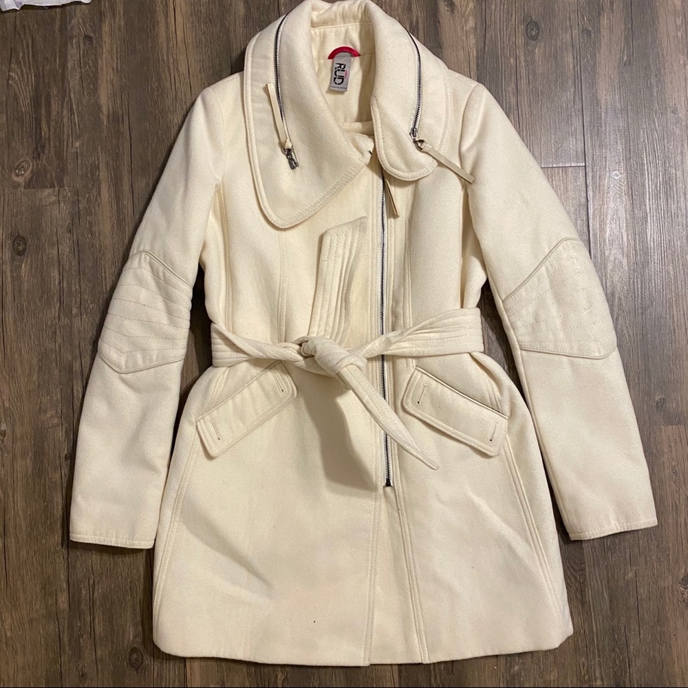 Cream belted coat